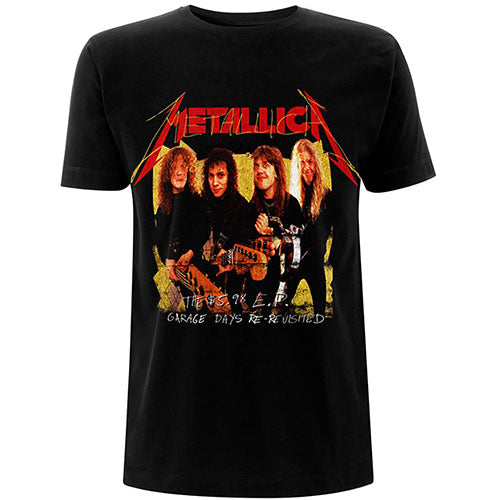 Metallica Unisex T-Shirt: Garage Photo Yellow (Back Print) T-Shirt