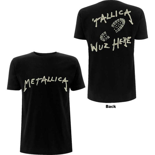 Metallica Unisex T-Shirt: Wuz Here (Back Print) T-Shirt