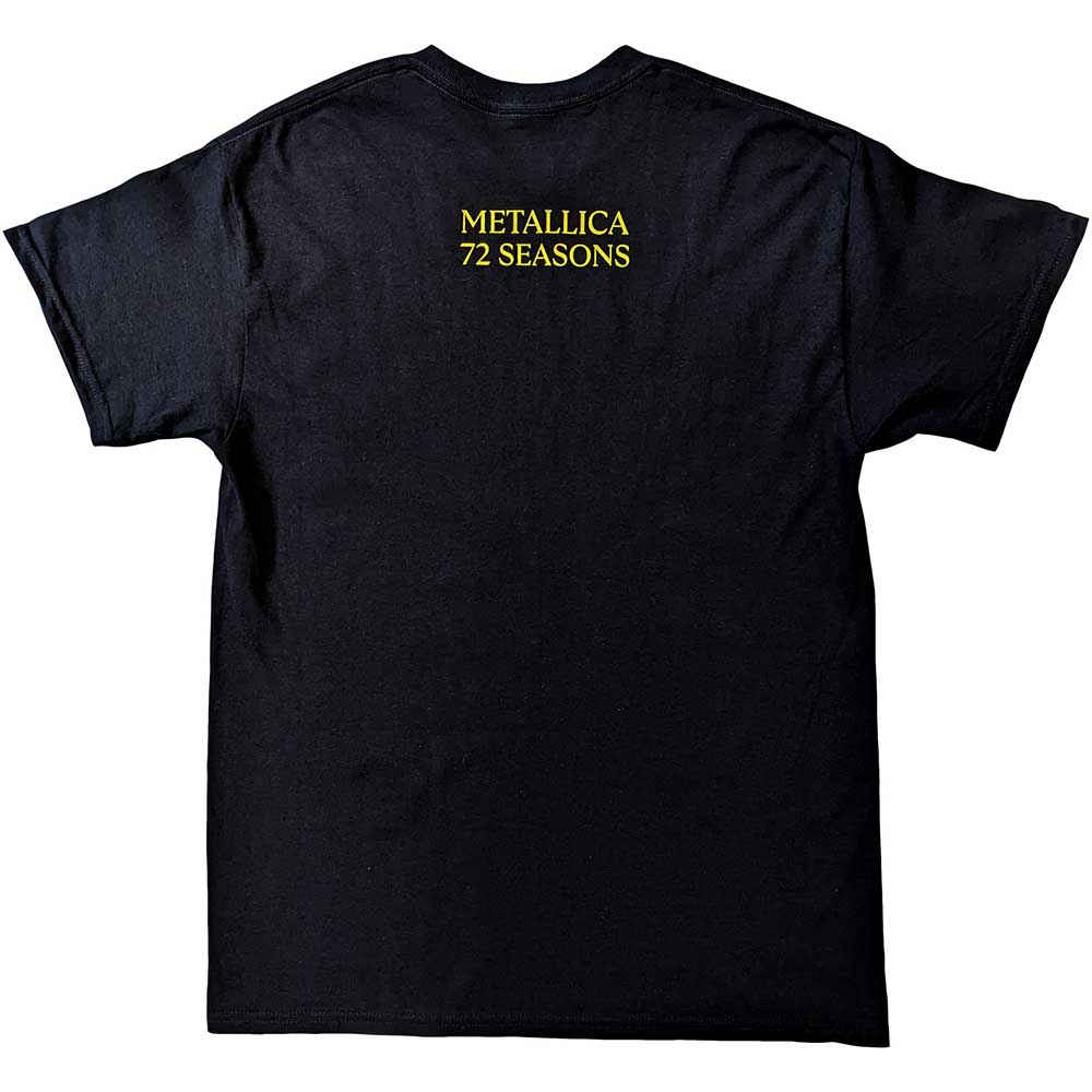 Metallica Unisex T-Shirt: 72 Seasons Broken/Burnt Guitar (Back Print) T-Shirt