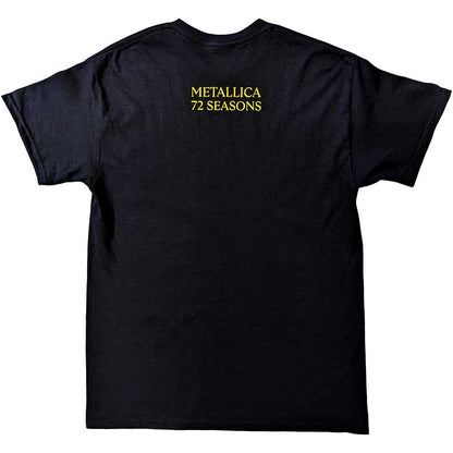 Metallica Unisex T-Shirt: 72 Seasons Broken/Burnt Guitar (Back Print) T-Shirt