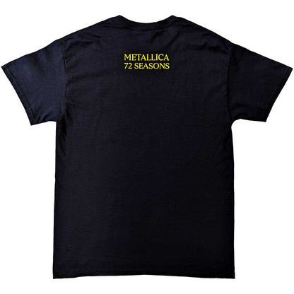 Metallica Unisex T-Shirt: 72 Seasons Burnt Vinyl (Back Print) T-Shirt