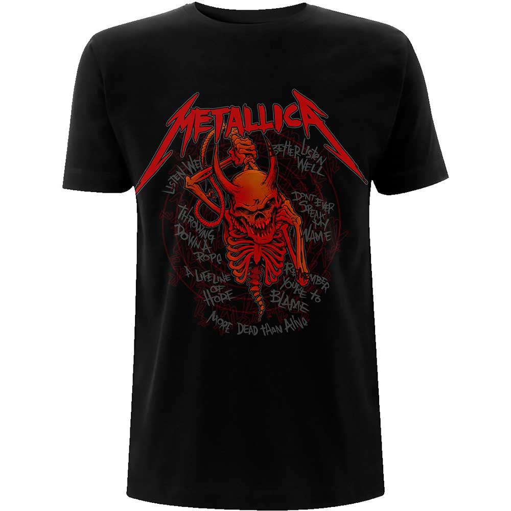 Metallica Unisex T-Shirt: Skull Screaming Red 72 Seasons (Back Print) T-Shirt