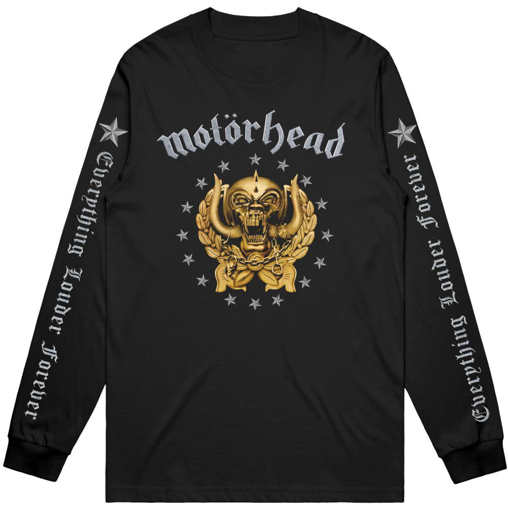 Motorhead Unisex Long Sleeve T-Shirt: Everything Louder Forever (Sleeve Print) Long Sleeve T-Shirt