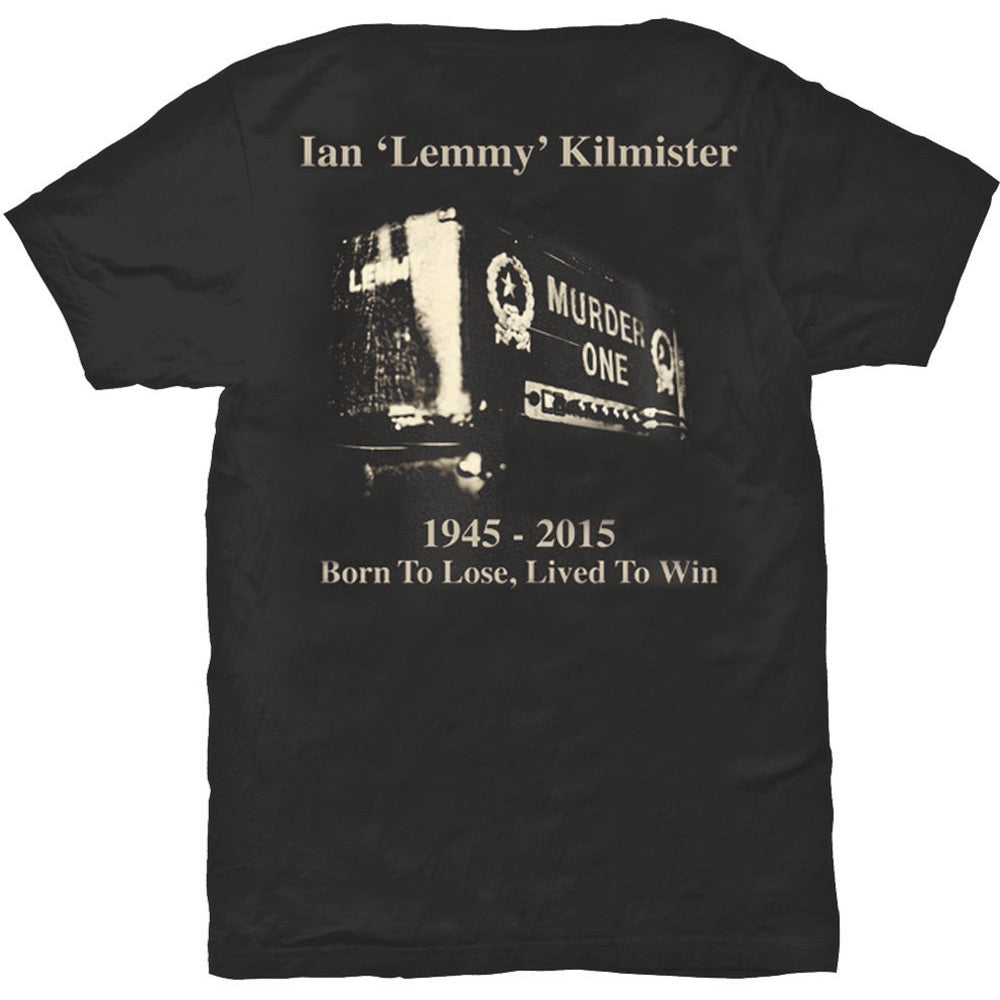 Lemmy Unisex T-Shirt: Lived to Win (Back Print) T-Shirt