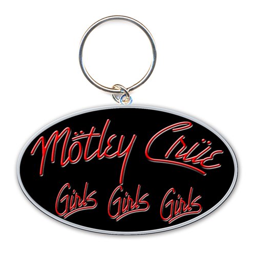 Motley Crue Keychain: Girls, Girls, Girls (Enamel In-fill) Sleutelhanger