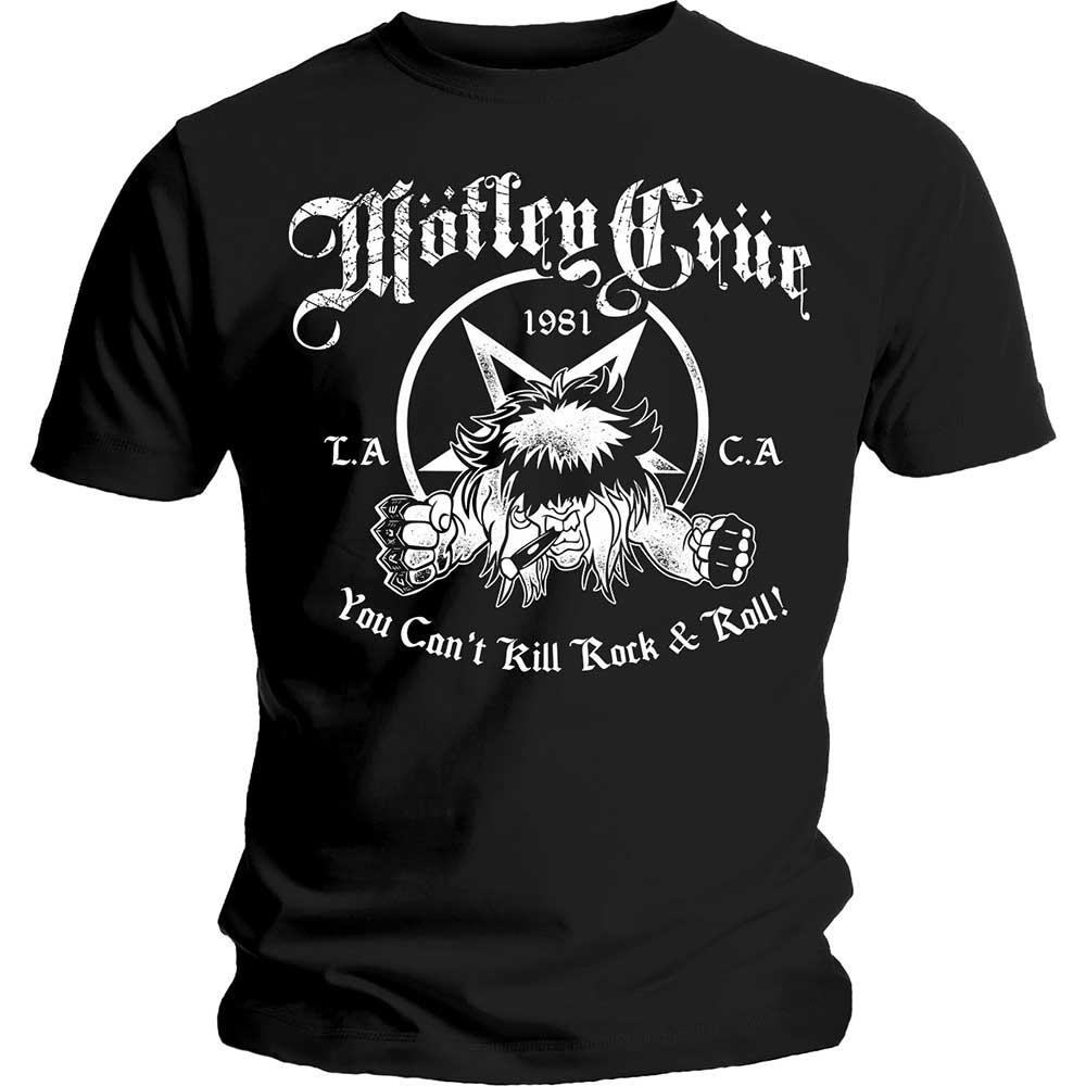 Motley Crue Unisex T-Shirt: You Can't Kill Rock & Roll T-Shirt