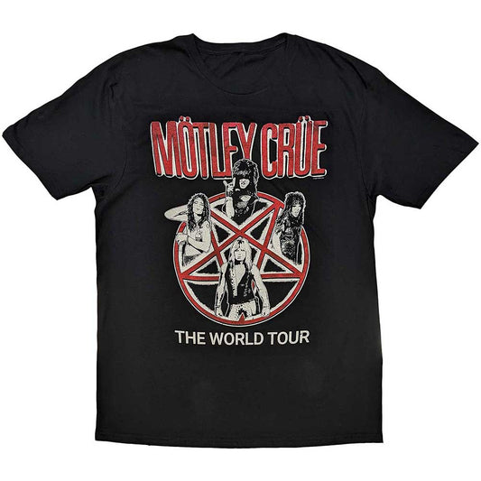 Motley Crue Unisex T-Shirt: Vintage World Tour T-Shirt