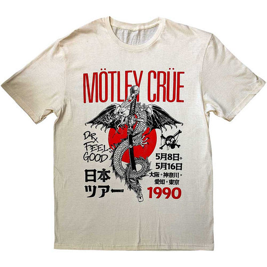 Motley Crue Unisex T-Shirt: Dr. Feelgood Japanese Tour '90 T-Shirt