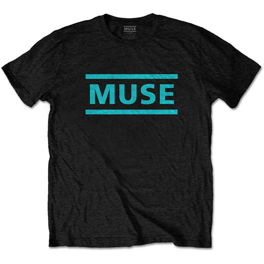 Muse Unisex T-Shirt: Light Blue Logo T-Shirt