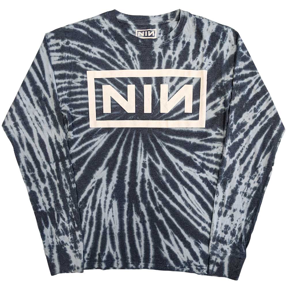 Nine Inch Nails Unisex Long Sleeve T-Shirt: Logo (Wash Collection) Long Sleeve T-Shirt