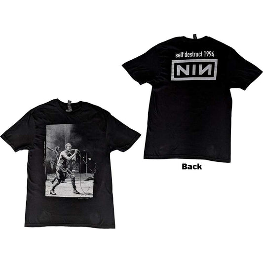 Nine Inch Nails Unisex T-Shirt: Self Destruct '94 (Back Print) T-Shirt