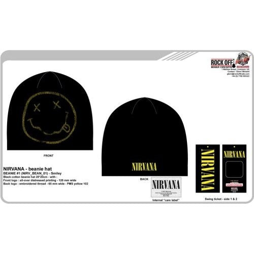 Nirvana Unisex Beanie Hat: Happy Face Muts