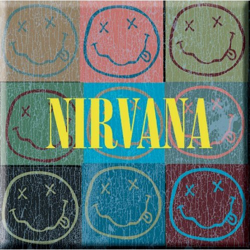 Nirvana Fridge Magnet: Happy Face Blocks Koelkastmagneet