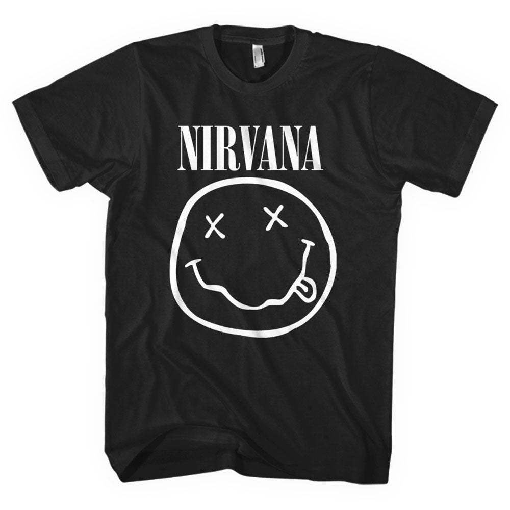 Nirvana Unisex T-Shirt: White Happy Face T-Shirt