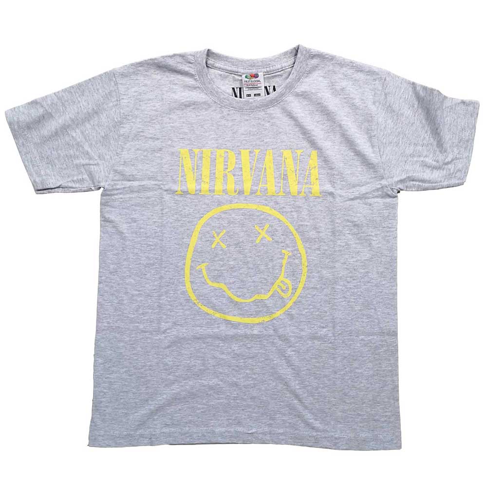 Nirvana Kids T-Shirt: Yellow Happy Face T-Shirt