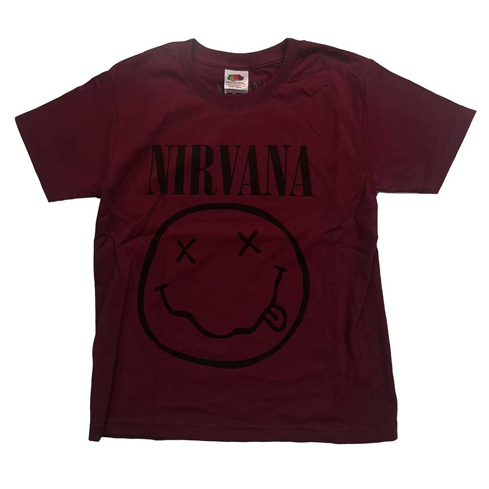 Nirvana Kids T-Shirt: Grey Happy Face T-Shirt