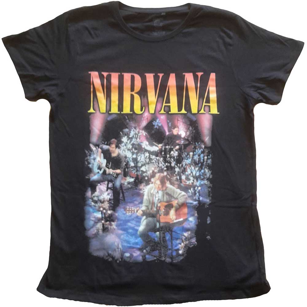 Nirvana Ladies T-Shirt: Unplugged Photo T-Shirt