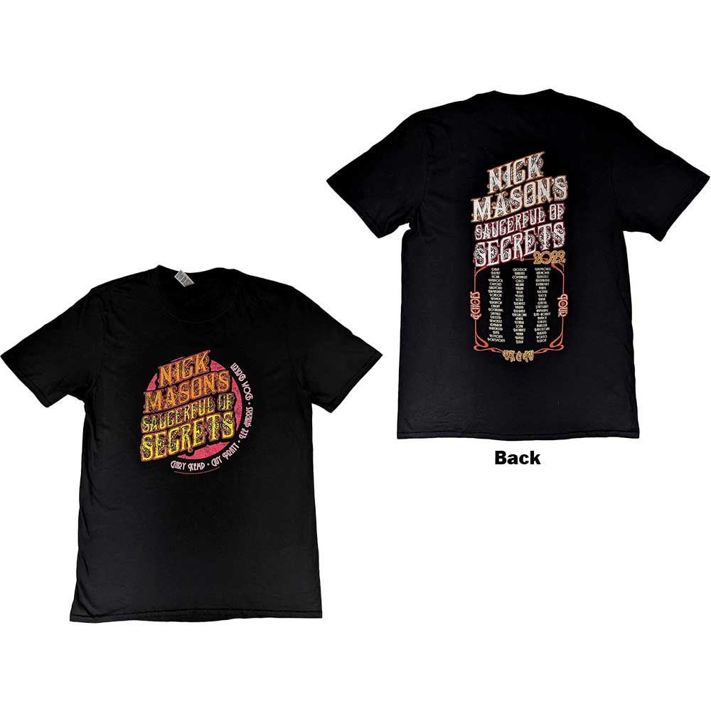 Nick Mason's Saucerful of Secrets Unisex T-Shirt: Echoes European Tour 2022 (Back Print & Ex-Tour) T-Shirt