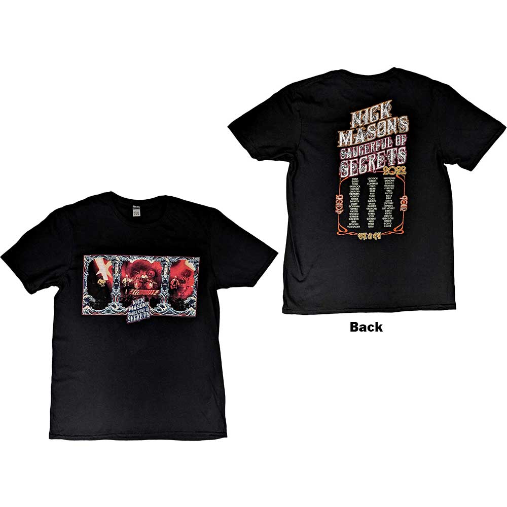 Nick Mason's Saucerful of Secrets Unisex T-Shirt: Hokusai Wave European Tour 2022 (Back Print & Ex-Tour) T-Shirt