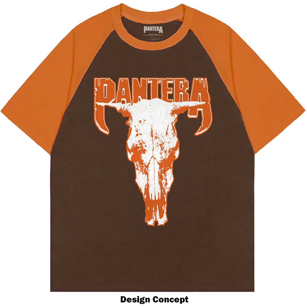 Pantera Unisex Raglan T-Shirt: Skull Raglan T-Shirt