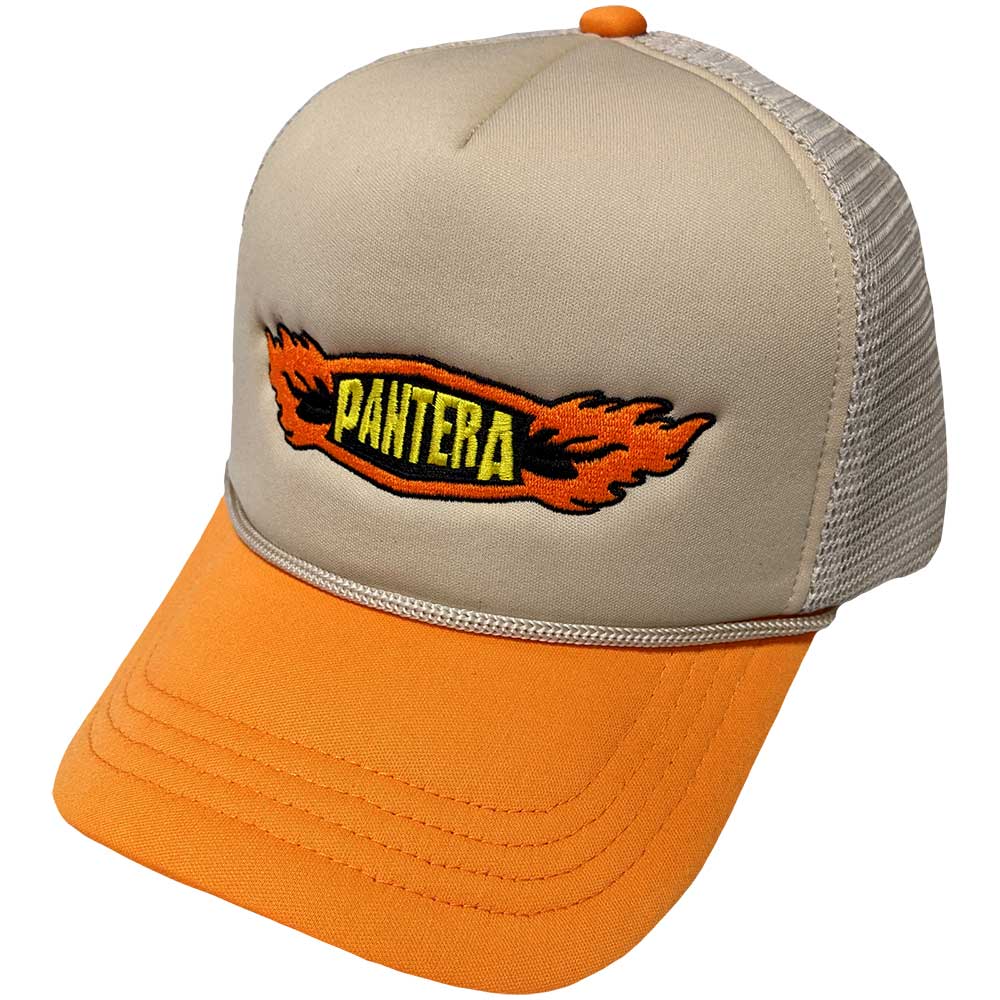 Pantera Unisex Mesh Back Cap: Flames Logo Mesh Back Cap