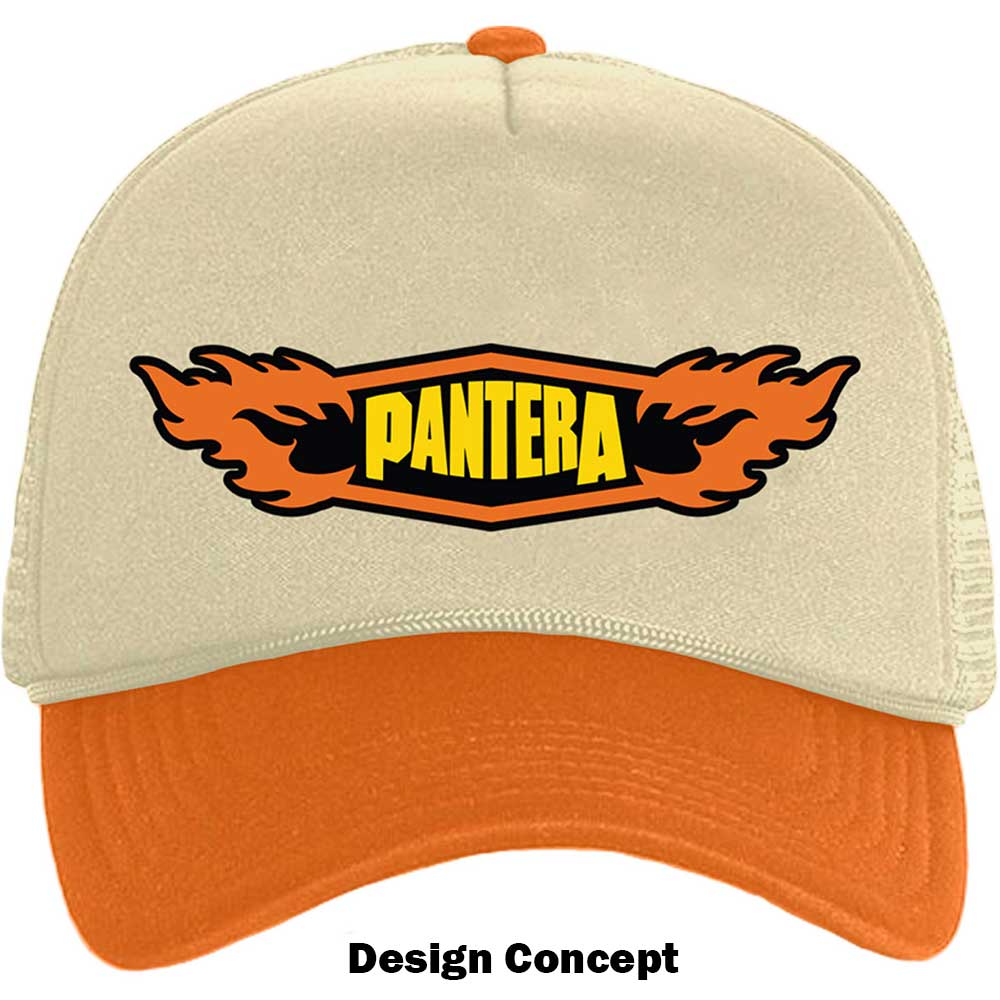 Pantera Unisex Mesh Back Cap: Flames Logo Mesh Back Cap