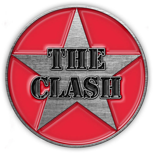 The Clash Pin Badge: Military Logo (Enamel In-Fill) Speld