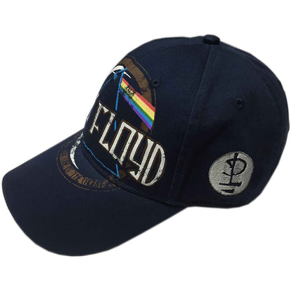 Pink Floyd Unisex Baseball Cap: Dark Side of the Moon Album Distressed (Navy Blue) Baseballpet