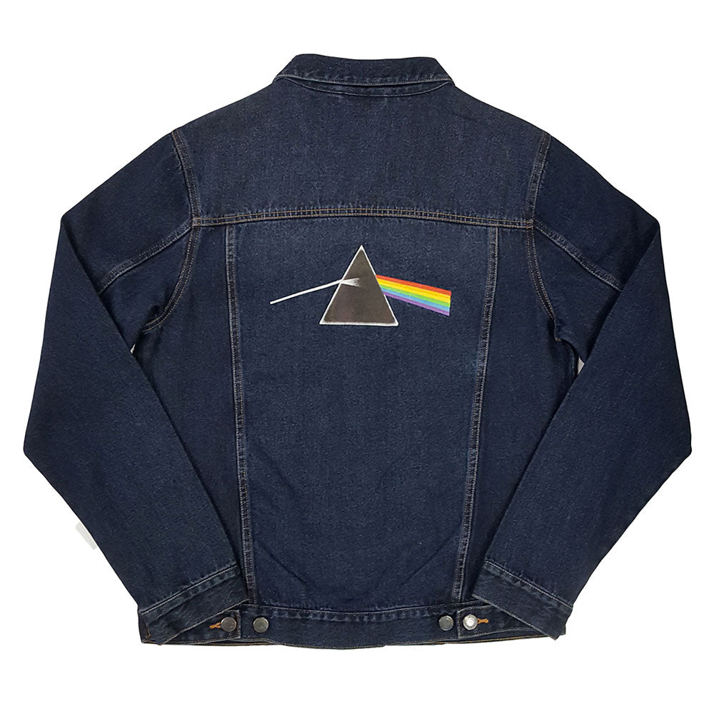 Pink Floyd Unisex Denim Jacket: Dark Side of the Moon Oval (Back Print) Spijkerjas