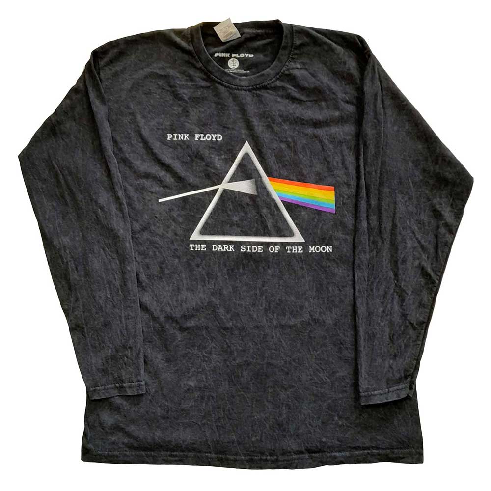 Pink Floyd Unisex Long Sleeve T-Shirt: Dark Side Of The Moon Courier (Wash Collection) Long Sleeve T-Shirt