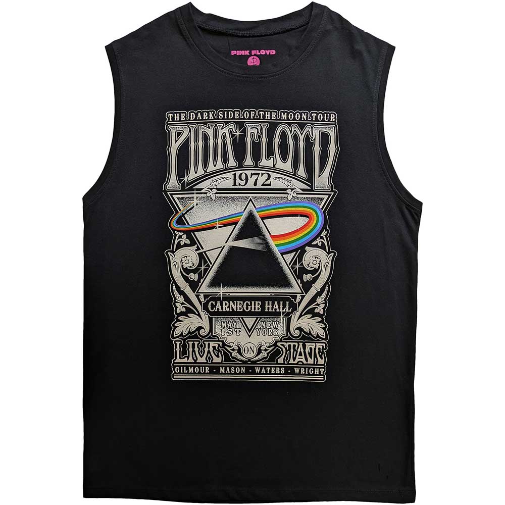 Pink Floyd Unisex Tank T-Shirt: Carnegie Hall Poster Tank T-Shirt