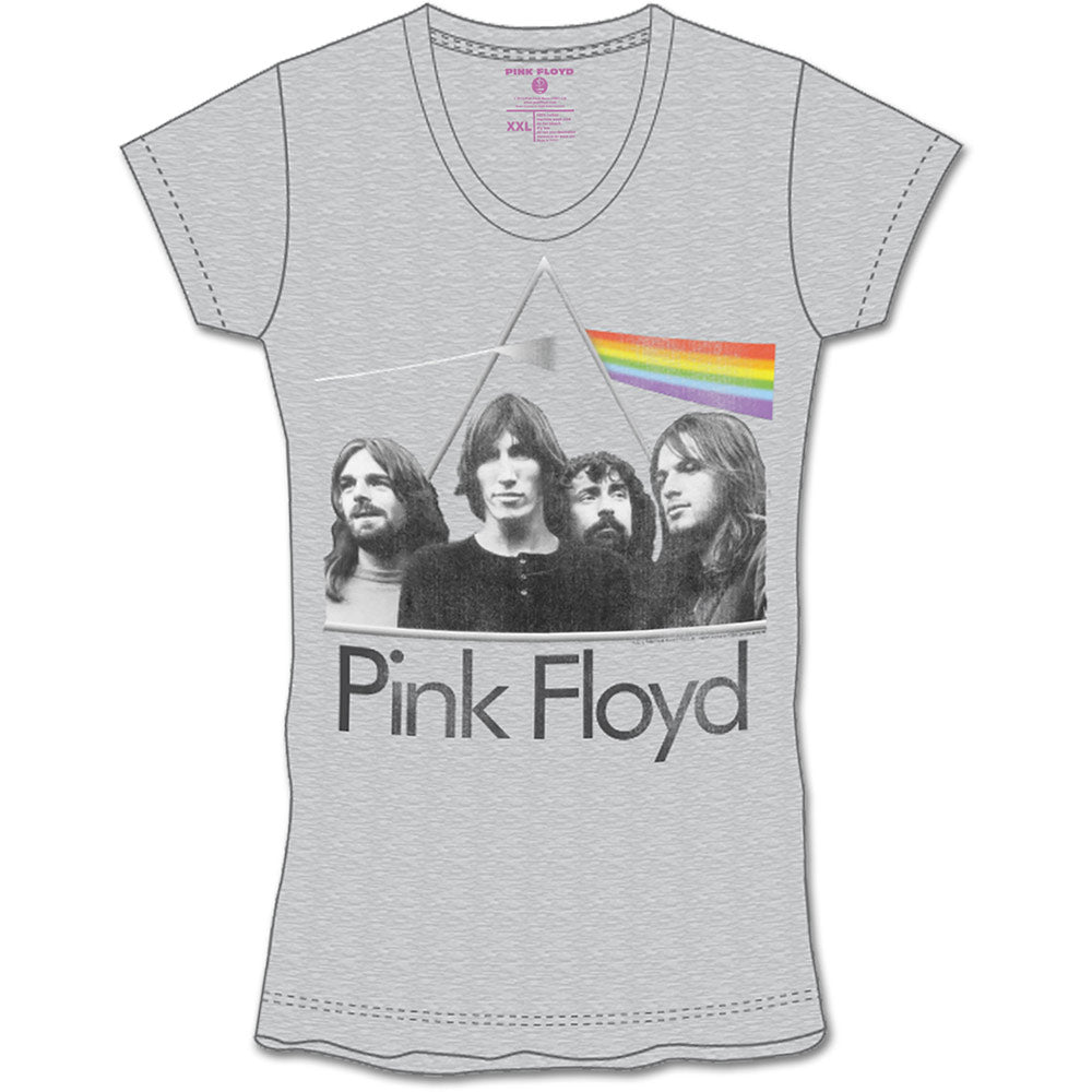 Pink Floyd Ladies T-Shirt: Dark Side of the Moon Band T-Shirt