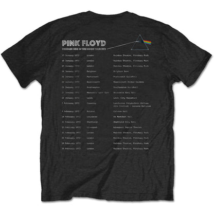 Pink Floyd Unisex T-Shirt: Dark Side of the Moon 1972 Tour (Back Print) T-Shirt