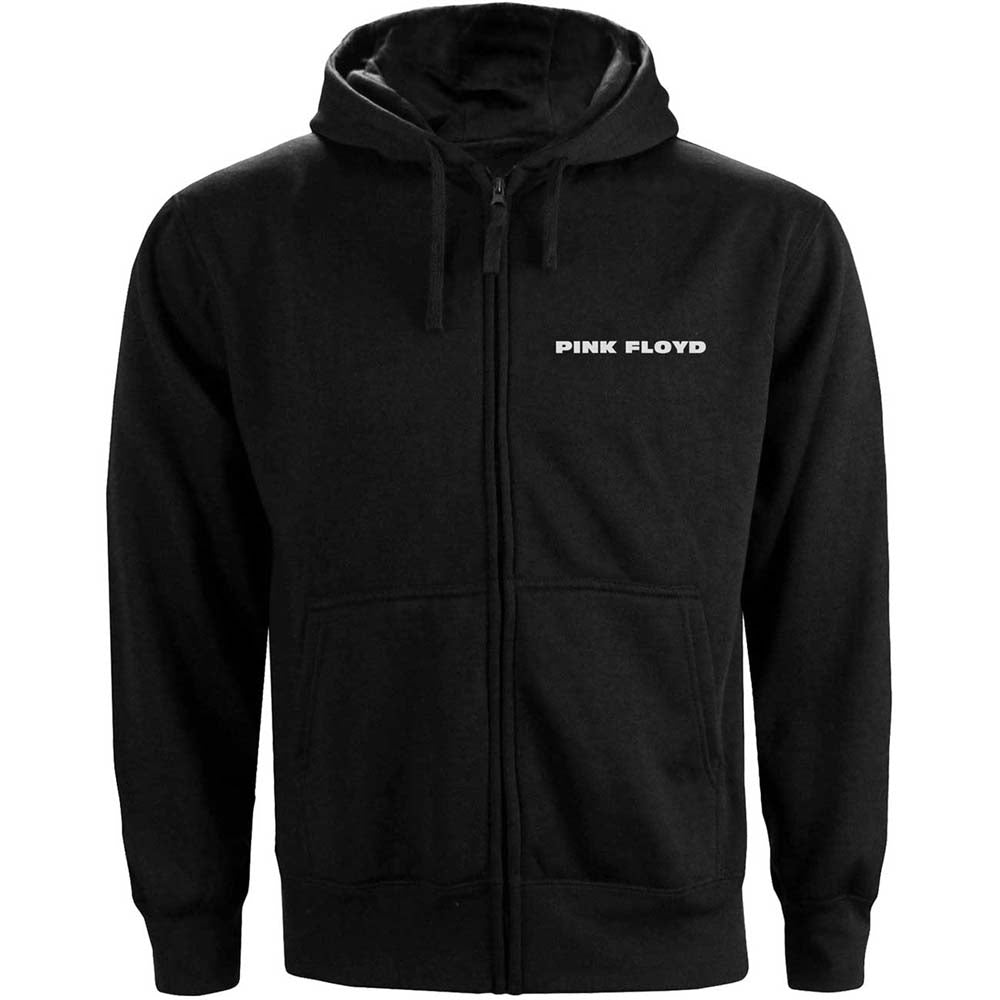 Pink Floyd Unisex Zipped Hoodie: Circle Logo (Back Print) Ritshoodie