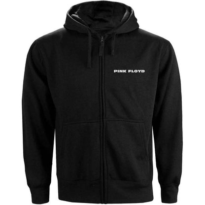 Pink Floyd Unisex Zipped Hoodie: Circle Logo (Back Print) Ritshoodie