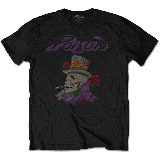 Poison Unisex T-Shirt: Smoking Skull T-Shirt