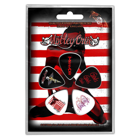 Motley Crue Plectrum Pack: Red, White & Crue Set plectrums