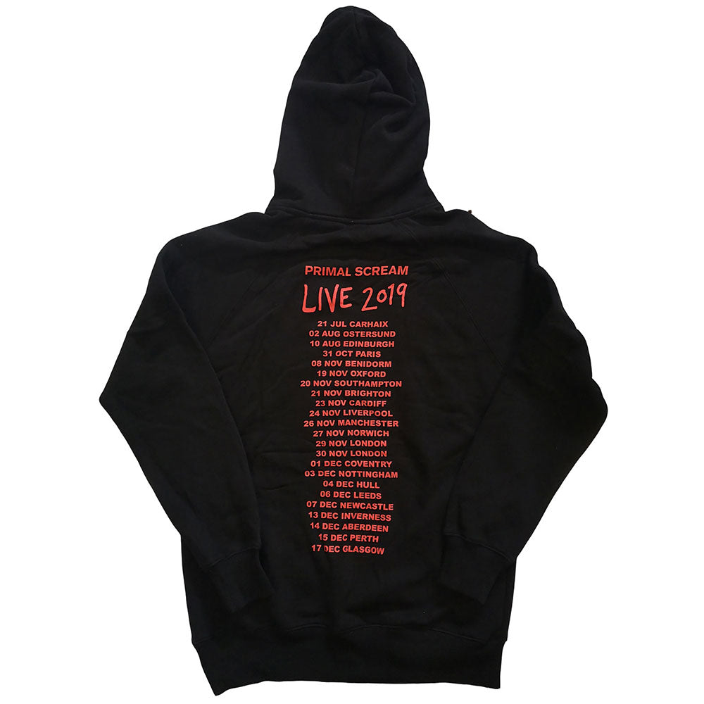 Primal Scream Unisex Pullover Hoodie: Maximum RnR (Back Print) (Ex-Tour) Trui met capuchon