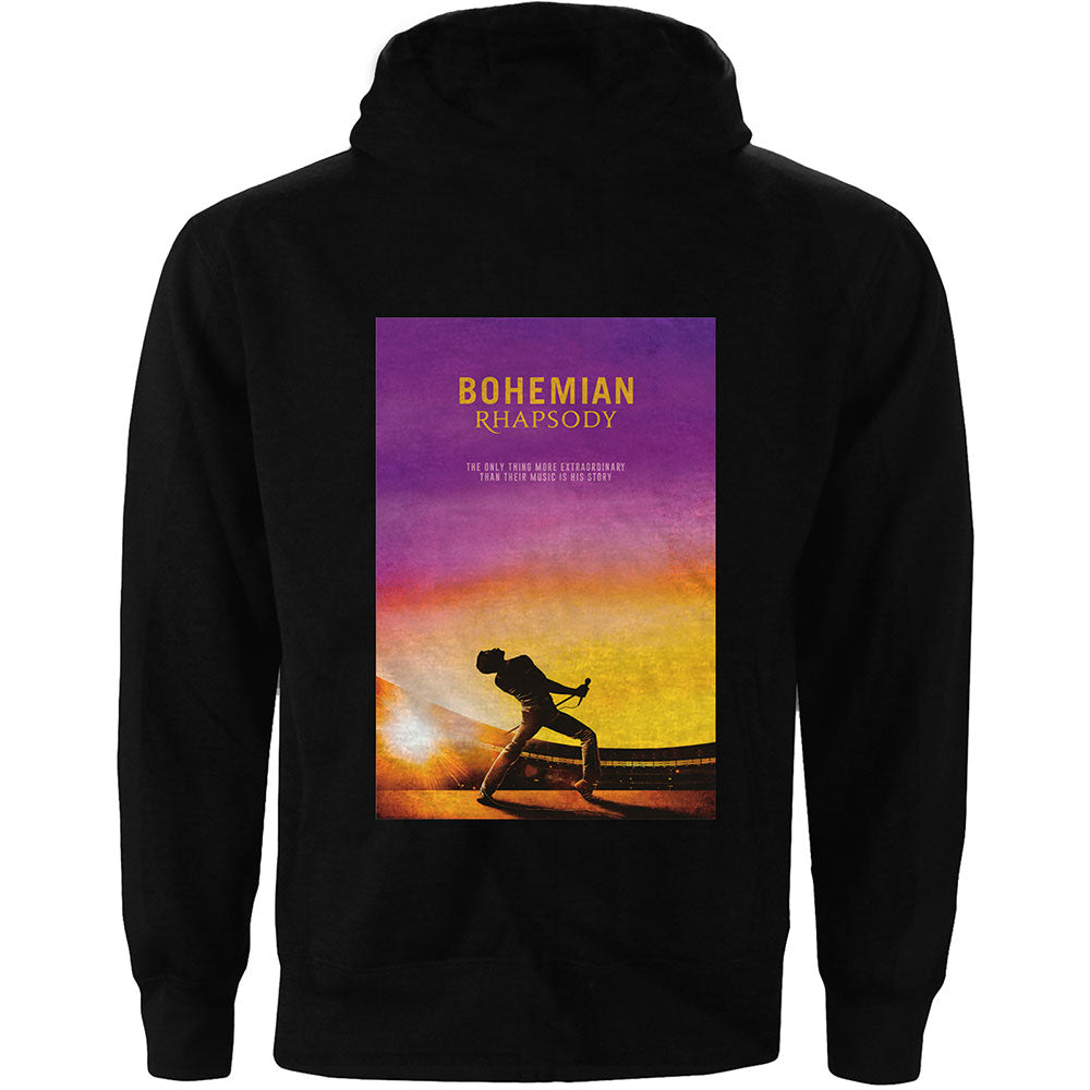 Queen Unisex Pullover Hoodie: Bohemian Rhapsody Movie Poster (Back Print) Trui met capuchon