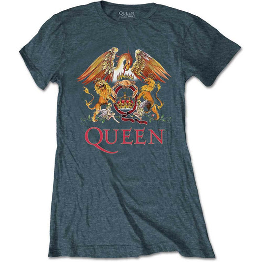 Queen Ladies T-Shirt: Classic Crest T-Shirt