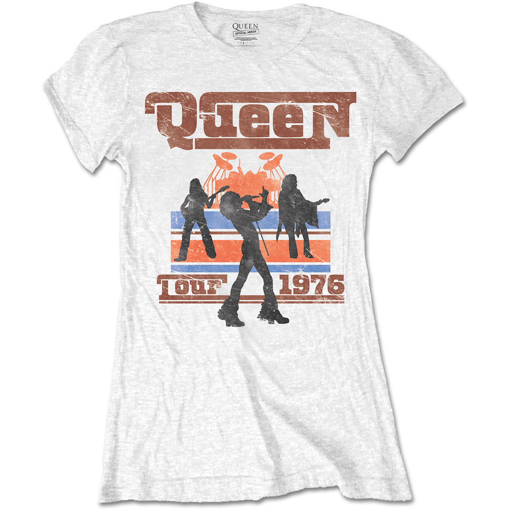 Queen Ladies T-Shirt: 1976 Tour Silhouettes T-Shirt