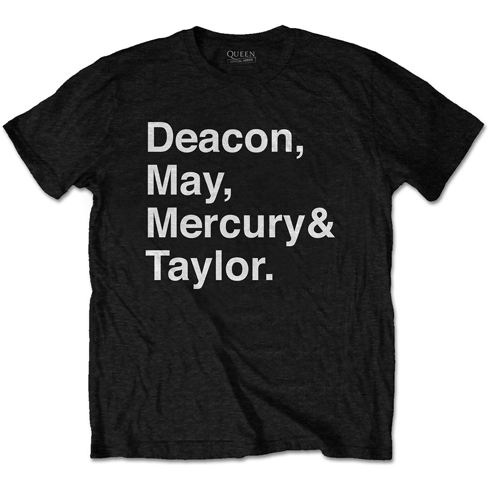 Queen Unisex T-Shirt: Helvetica Band T-Shirt