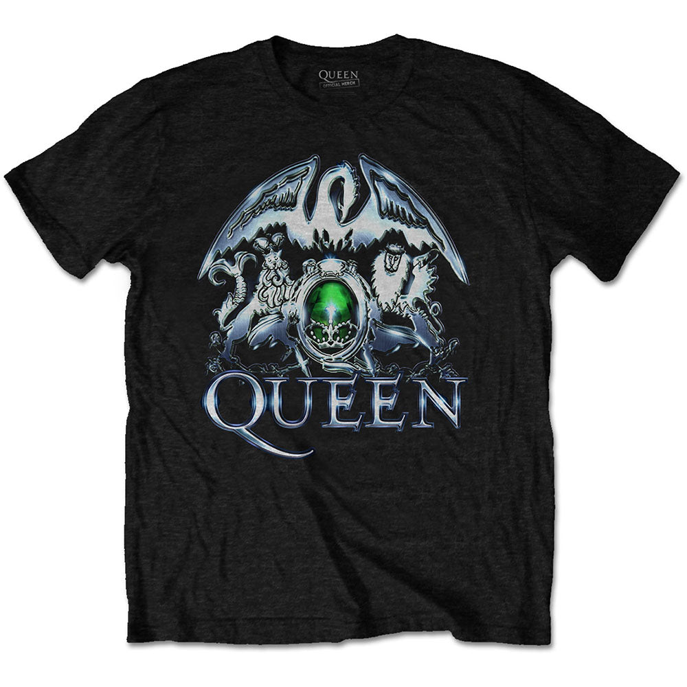 Queen Unisex T-Shirt: Metal Crest T-Shirt