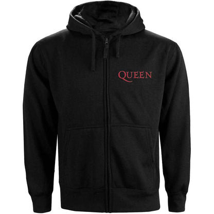 Queen Unisex Zipped Hoodie: Classic Crest (Back Print) Ritshoodie