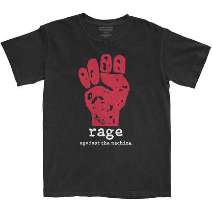 Rage Against The Machine Unisex T-Shirt: Red Fist (Back Print) T-Shirt