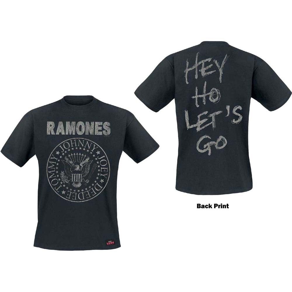 Ramones Unisex T-Shirt: Seal Hey Ho (Back Print) T-Shirt