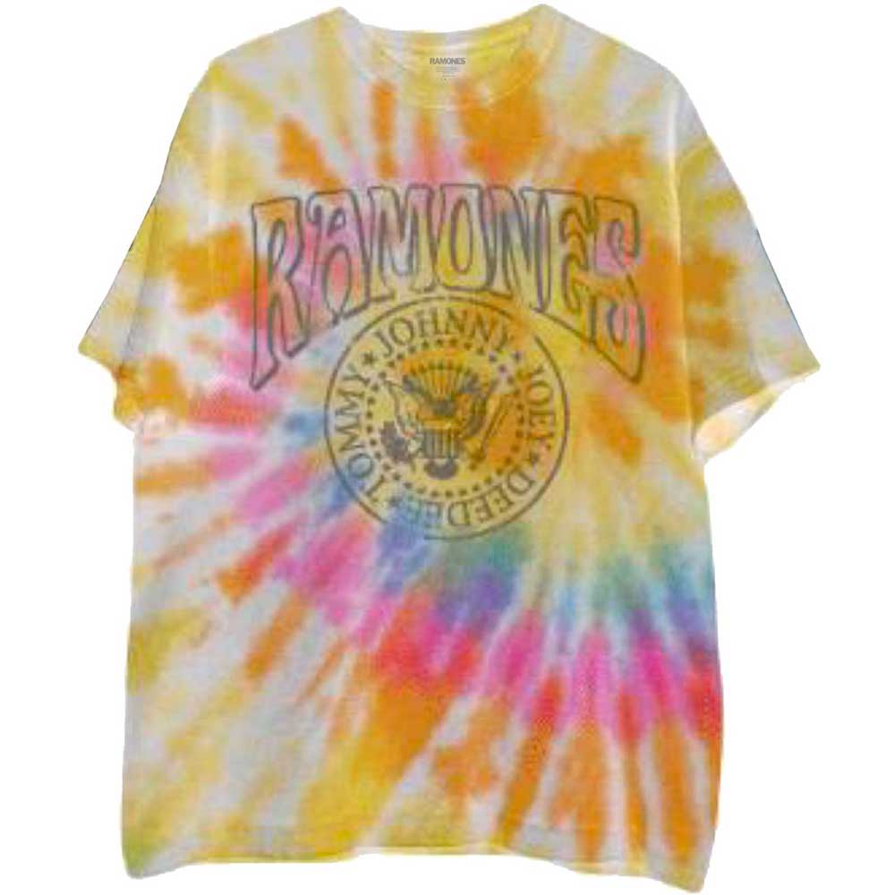 Ramones Unisex T-Shirt: Crest Psych (Wash Collection) T-Shirt