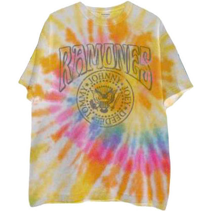 Ramones Unisex T-Shirt: Crest Psych (Wash Collection) T-Shirt