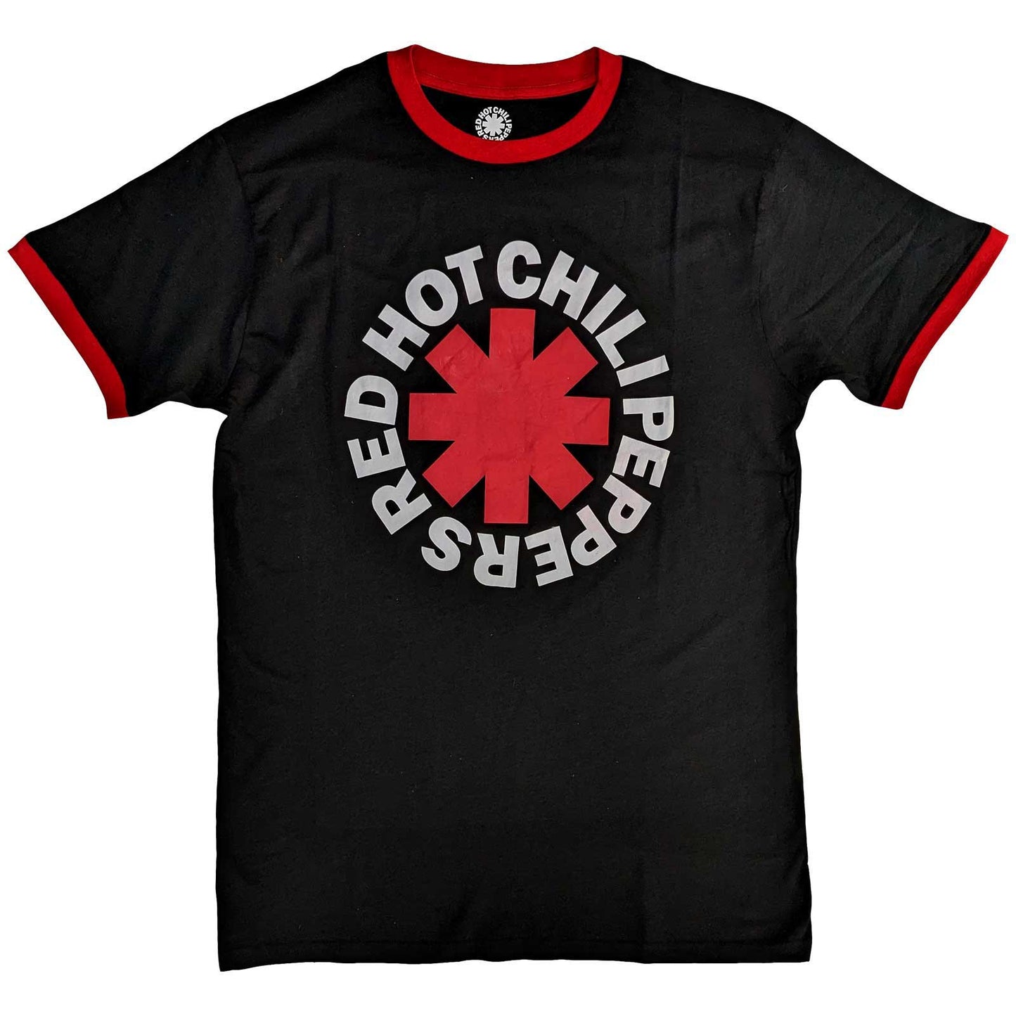 Een foto van een Ringer T-Shirt van Red Hot Chili Peppers.