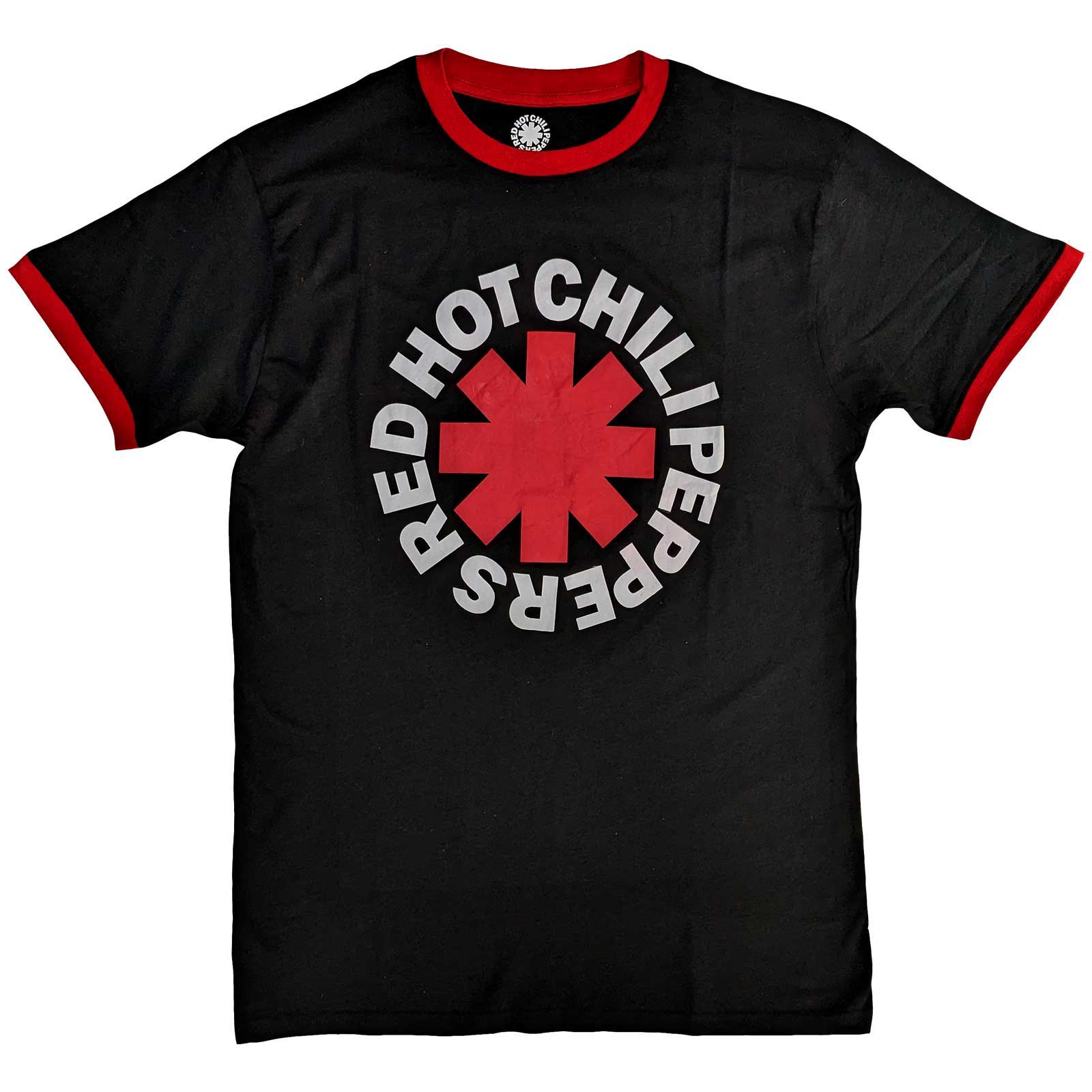 Een foto van een Ringer T-Shirt van Red Hot Chili Peppers.